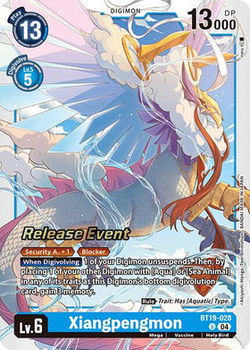 Xiangpengmon [BT19-028 U] [Release Special Booster 2.0 Celebration Event Cards] Foil