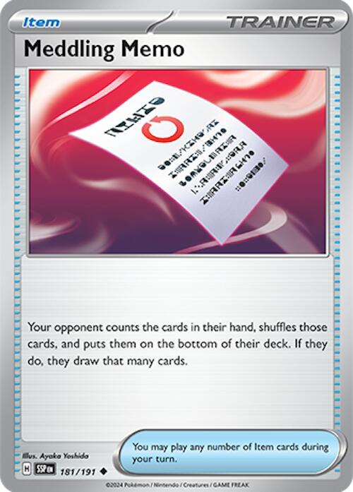Meddling Memo [181/191] - (Surging Sparks) Reverse Holofoil