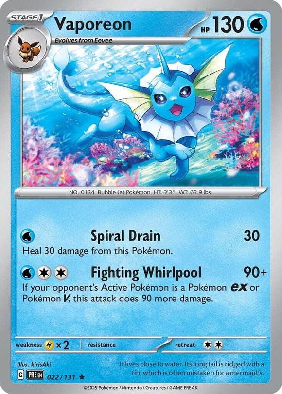 Vaporeon [022/131] - (Prismatic Evolutions) Holofoil