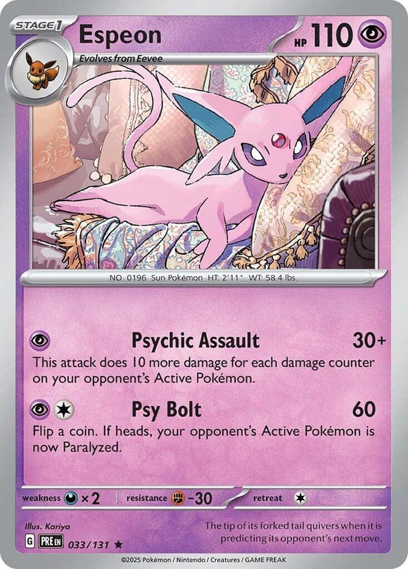Espeon [033/131] [Prismatic Evolutions] Reverse Holofoil