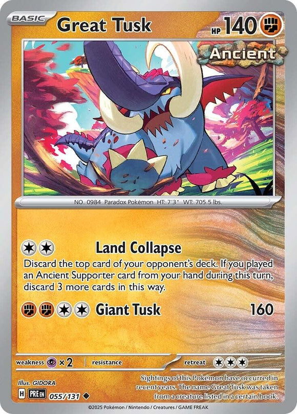 Great Tusk [055/131] [Prismatic Evolutions] Reverse Holofoil