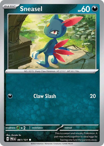 Sneasel [061/131] - (Prismatic Evolutions) Reverse Holofoil