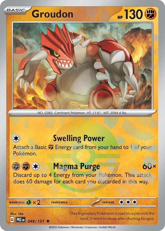 Groudon (Poke Ball Pattern) [049/131] - (Prismatic Evolutions) Holofoil