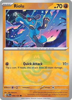 Riolu (Master Ball Pattern) [050/131] - (Prismatic Evolutions) Holofoil