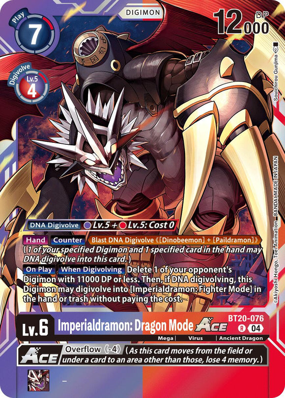Imperialdramon: Dragon Mode ACE [BT20-076 R] [Release Special Booster 2.5] Foil