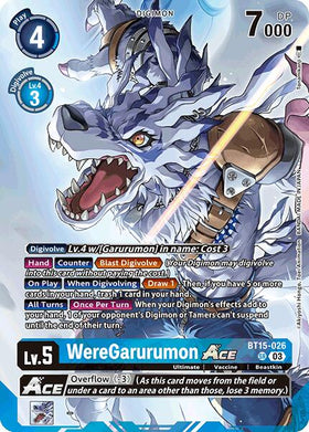 WereGarurumon ACE (Omnimon Binder Set) [BT15-026 SR] [Exceed Apocalypse] Foil