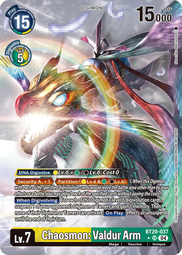 Chaosmon: Valdur Arm (Alternate Art) [BT20-037 SR] [Release Special Booster 2.5] Foil