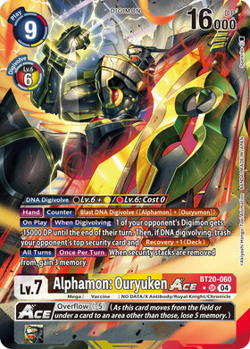 Alphamon: Ouryuken ACE (Alternate Art) [BT20-060 SR] [Release Special Booster 2.5] Foil