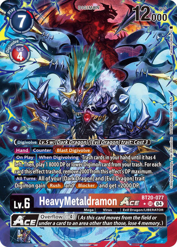 HeavyMetaldramon ACE (Alternate Art) [BT20-077 SR] [Release Special Booster 2.5] Foil