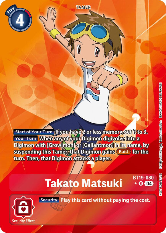 Takato Matsuki (Release Special Booster 2.5: Box Promotion Pack) [BT19-080 R] [Release Special Booster 2.5] Foil