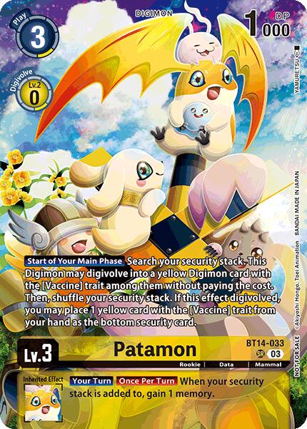 Patamon (Limited Card Pack) [BT14-033 SR] [World Convergence] Foil