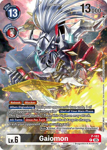 Gaiomon (BT-21: Illustration Celebration Pack) [P-183 P] [World Convergence] Foil