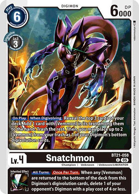 Snatchmon [BT21-058 C] [World Convergence]