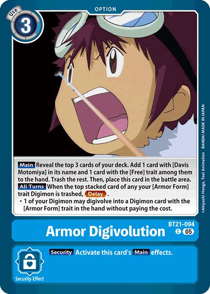 Armor Digivolution [BT21-094 C] [World Convergence]