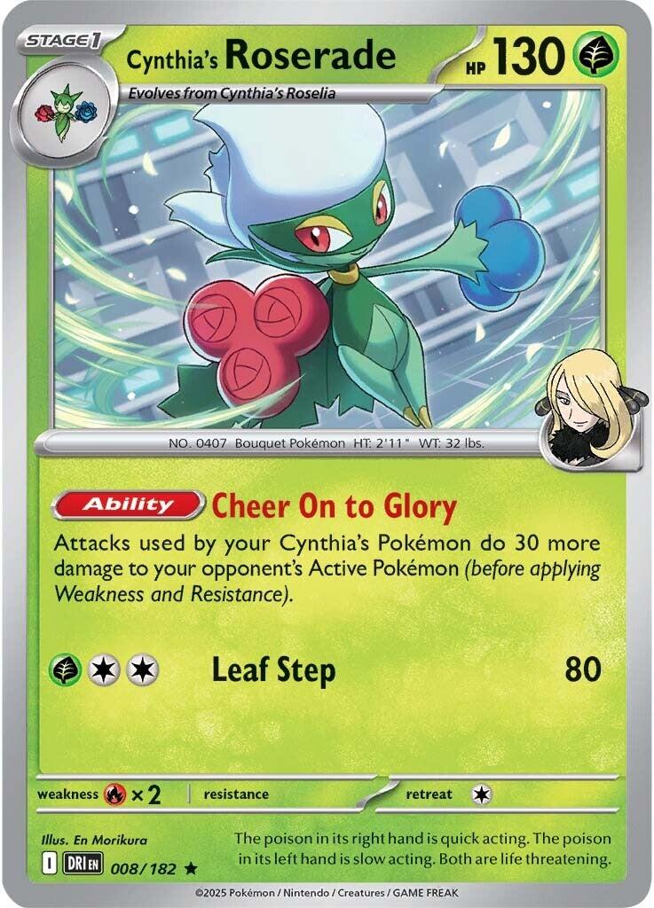 Cynthia's Roserade [008/182] [Destined Rivals] Reverse Holofoil