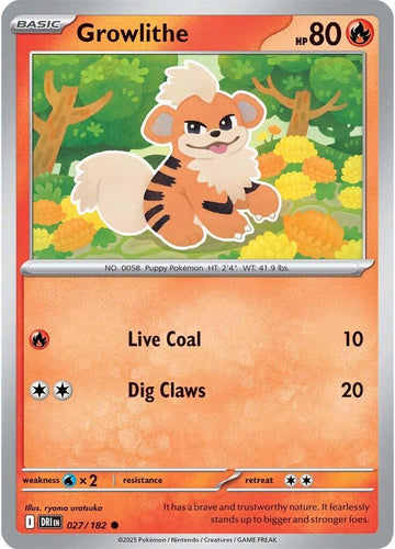 Growlithe [027/182] [Destined Rivals] Reverse Holofoil