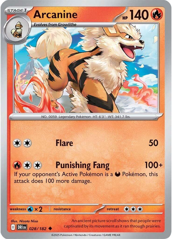 Arcanine [028/182] [Destined Rivals] Reverse Holofoil