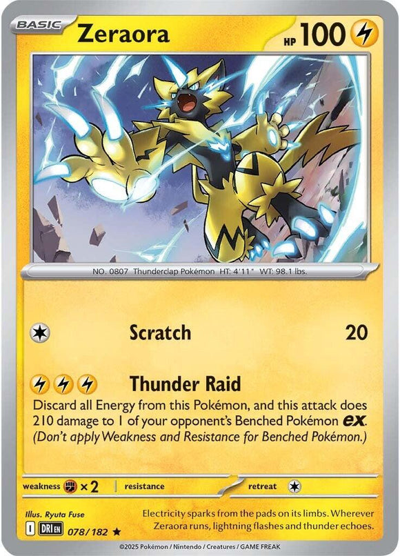 Zeraora [078/182] [Destined Rivals] Reverse Holofoil