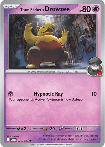 Team Rocket's Drowzee [079/182] [Destined Rivals] Reverse Holofoil