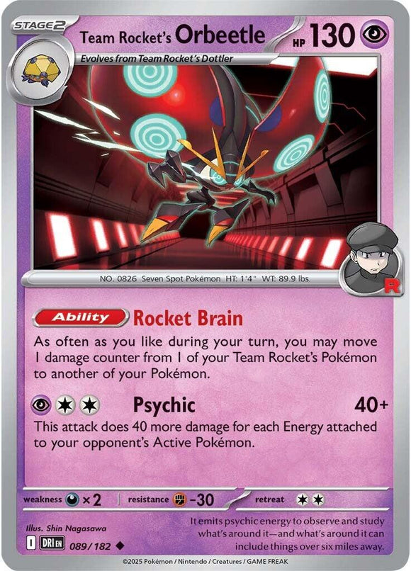 Team Rocket's Orbeetle - 089/182 [089/182] [Destined Rivals] Reverse Holofoil
