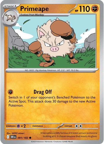 Primeape [091/182] [Destined Rivals] Reverse Holofoil