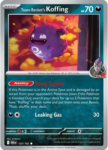 Team Rocket's Koffing [125/182] [Destined Rivals] Reverse Holofoil