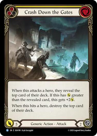 Crash Down the Gates (Yellow) [SEA199] [High Seas] Rainbow Foil