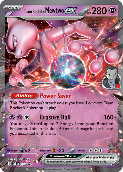 Team Rocket's Mewtwo ex [205] [Scarlet & Violet Promo Cards] Holofoil