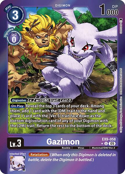 Gazimon (Limited Foil) [EX9-058 U] [Versus Monsters] Foil