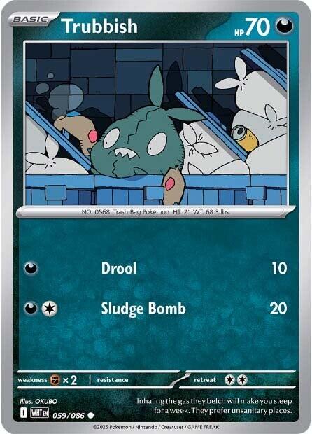 Trubbish [059/086] [White Flare] Reverse Holofoil