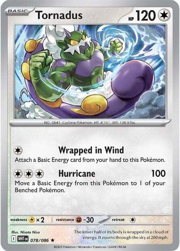 Tornadus [078/086] [White Flare] Reverse Holofoil