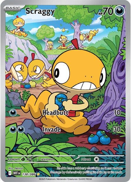Scraggy [138/086] [White Flare] Holofoil