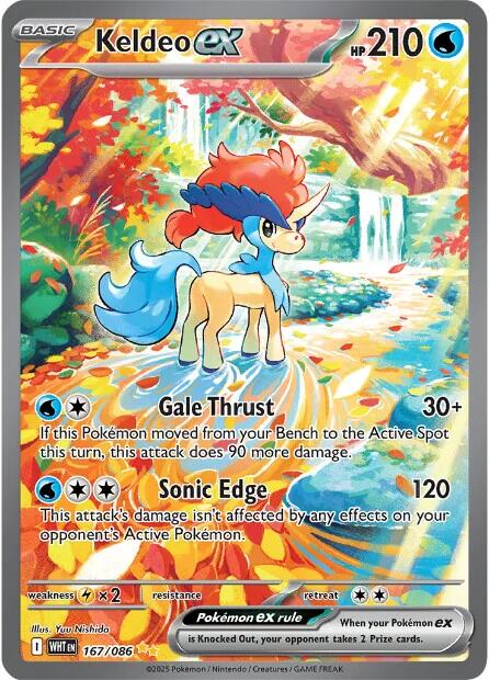 Keldeo ex [167/086] [White Flare] Holofoil