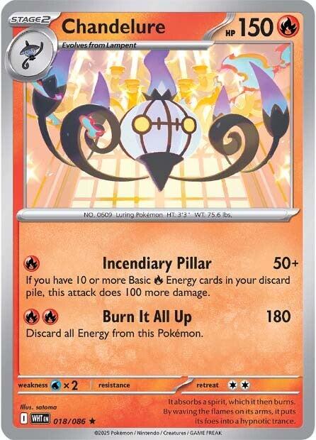 Chandelure [018/086] [White Flare] Reverse Holofoil