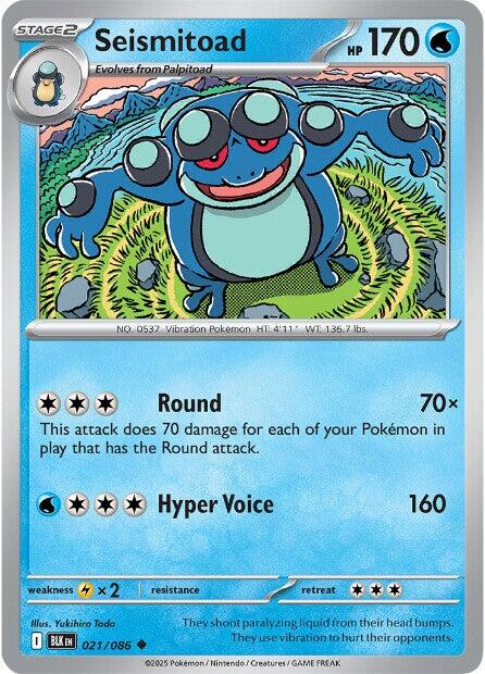 Seismitoad [021/086] [Black Bolt] Reverse Holofoil