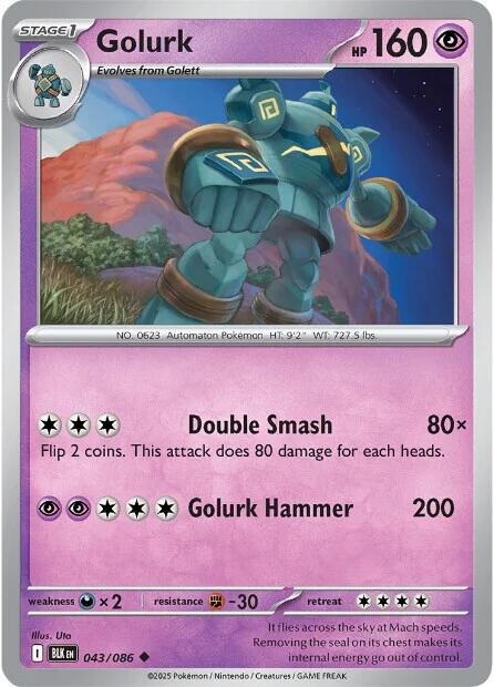 Golurk [043/086] [Black Bolt] Reverse Holofoil
