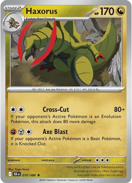 Haxorus [070/086] [Black Bolt] Reverse Holofoil