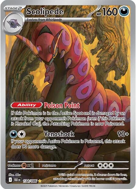 Scolipede [134/086] [Black Bolt] Holofoil