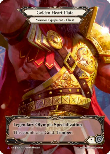 Golden Heart Plate (Marvel) [SUP248] [Super Slam] Cold Foil