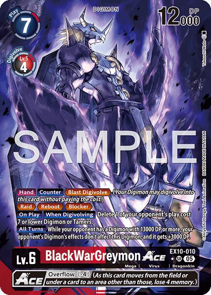 BlackWarGreymon ACE (Alternate Art) [EX10-010 SR] [Sinister Order] Foil