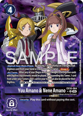 Yuu  Amano & Nene Amano (Alternate Art) [EX10-064 R] [Sinister Order] Foil