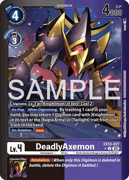 DeadlyAxemon (Limited Foil) [EX10-027 U] [Sinister Order] Foil