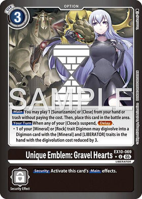 Unique Emblem: Gravel Hearts (Limited Foil) [EX10-069 U] [Sinister Order] Foil