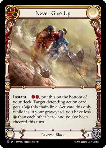 Never Give Up [SUP026] [Super Slam] Rainbow Foil