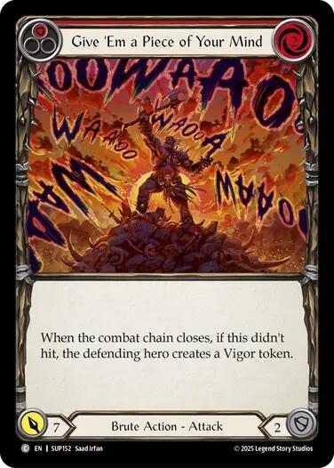 Give 'Em a Piece of Your Mind (Red) [SUP152] [Super Slam] Rainbow Foil