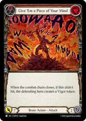 Give 'Em a Piece of Your Mind (Red) [SUP152] [Super Slam] Rainbow Foil