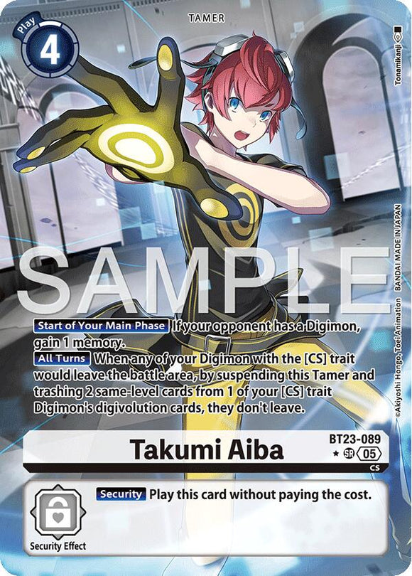 Takumi Aiba (Alternate Art) [BT23-089] [Hackers' Slumber] Foil