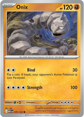 Onix [070/132] [Mega Evolution] Reverse Holofoil