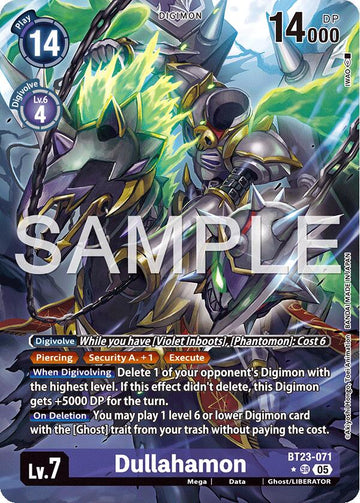 Dullahamon (Alternate Art) [BT23-071 SR] [Hackers' Slumber] Foil
