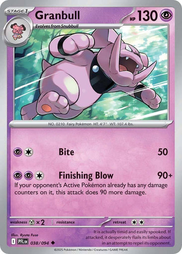 Granbull [038/094] [Phantasmal Flames] Reverse Holofoil